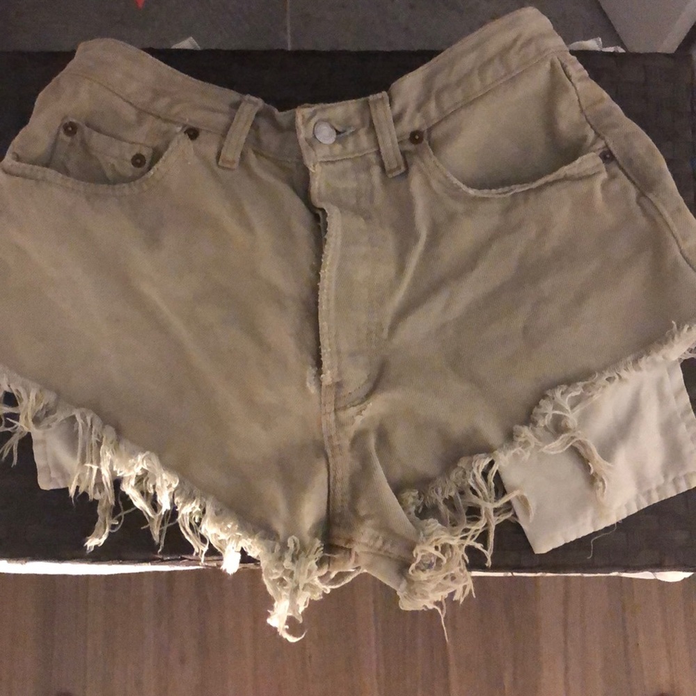 High waisted jean shorts